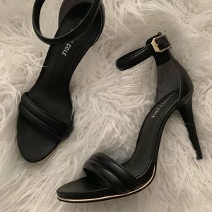 Kenneth Cole Brooke heels metallic gold detail